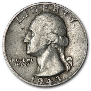 1943-D Washington Quarter XF