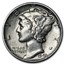 1943 Mercury Dime AU