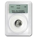 1943 Mercury Dime MS-65 PCGS