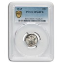 1943 Mercury Dime MS-68 PCGS (FB)