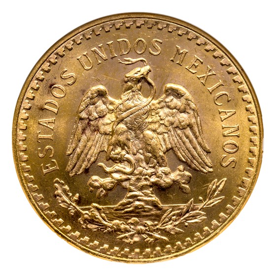 Buy 1943 Mexico Gold 50 Pesos MS-67 NGC | APMEX