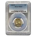 1943-P Jefferson Nickel MS-67 PCGS