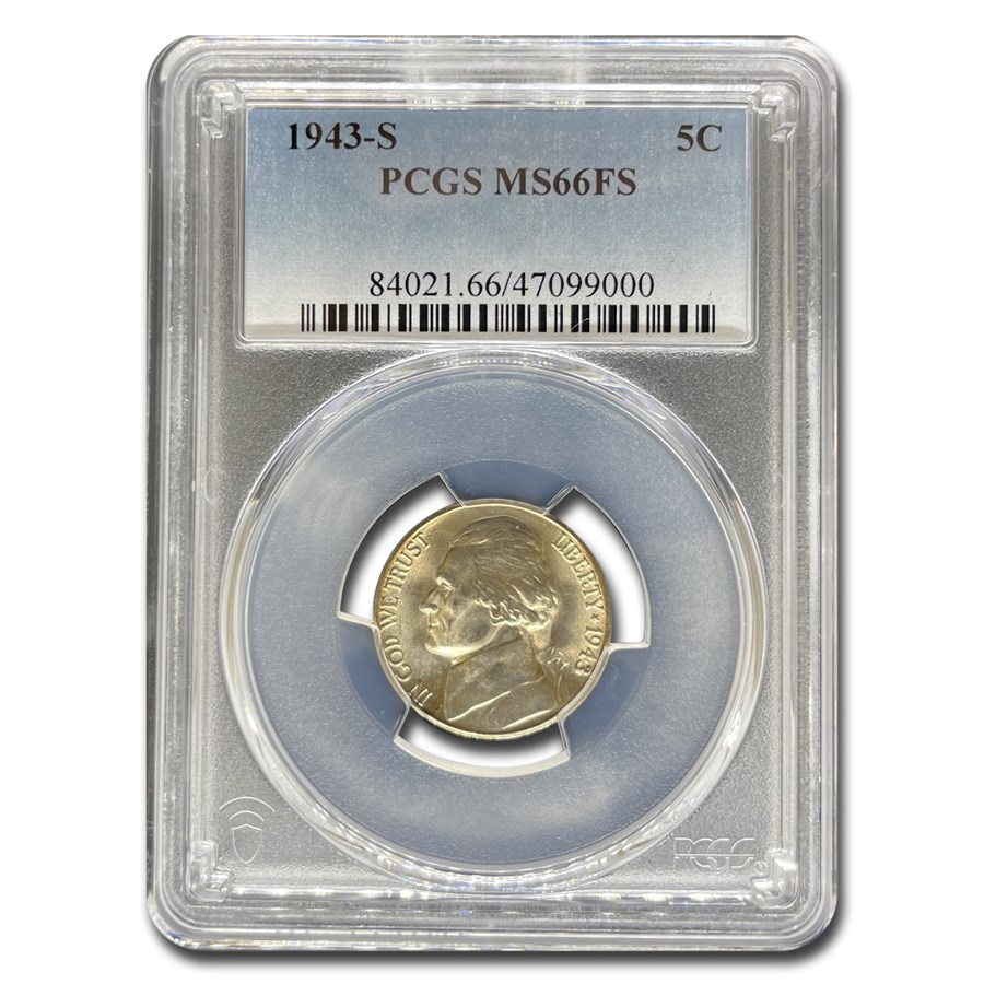 1943-S Jefferson Nickel MS-66 PCGS (FS)