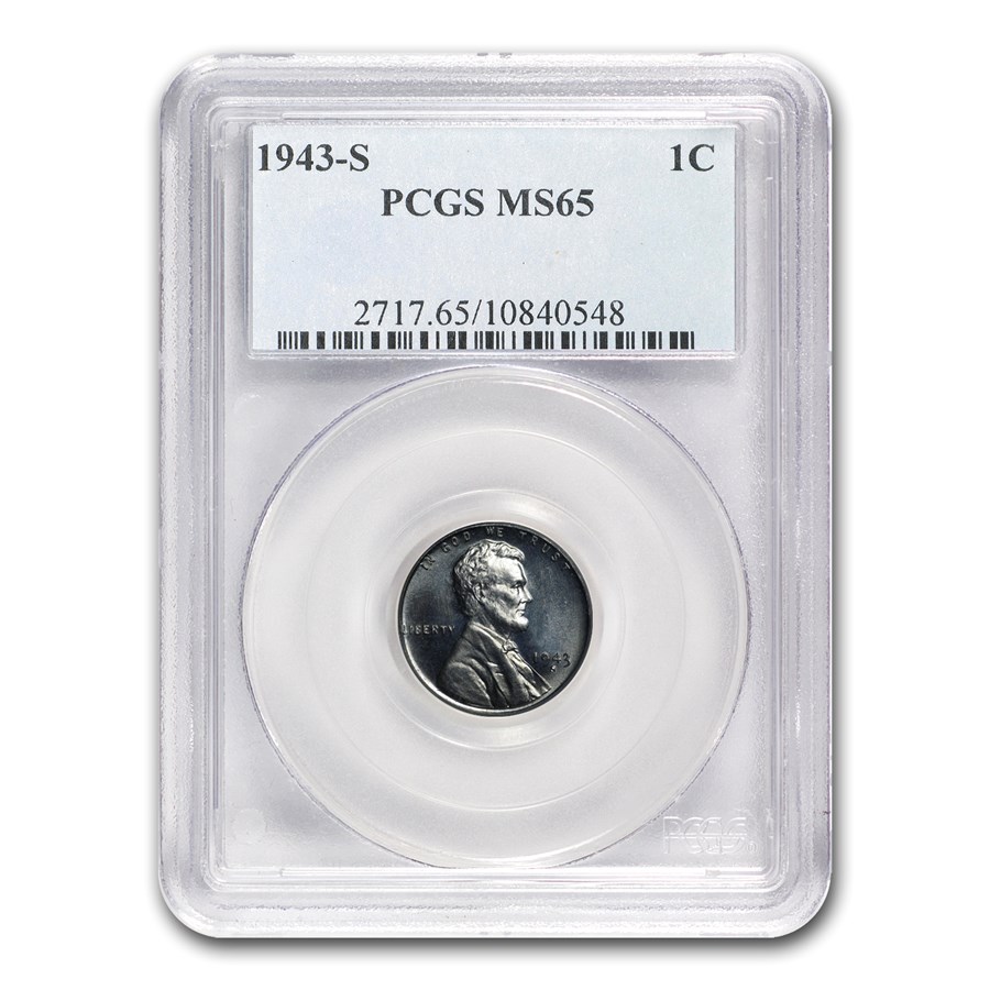 1943-S Lincoln Cent MS-65 PCGS