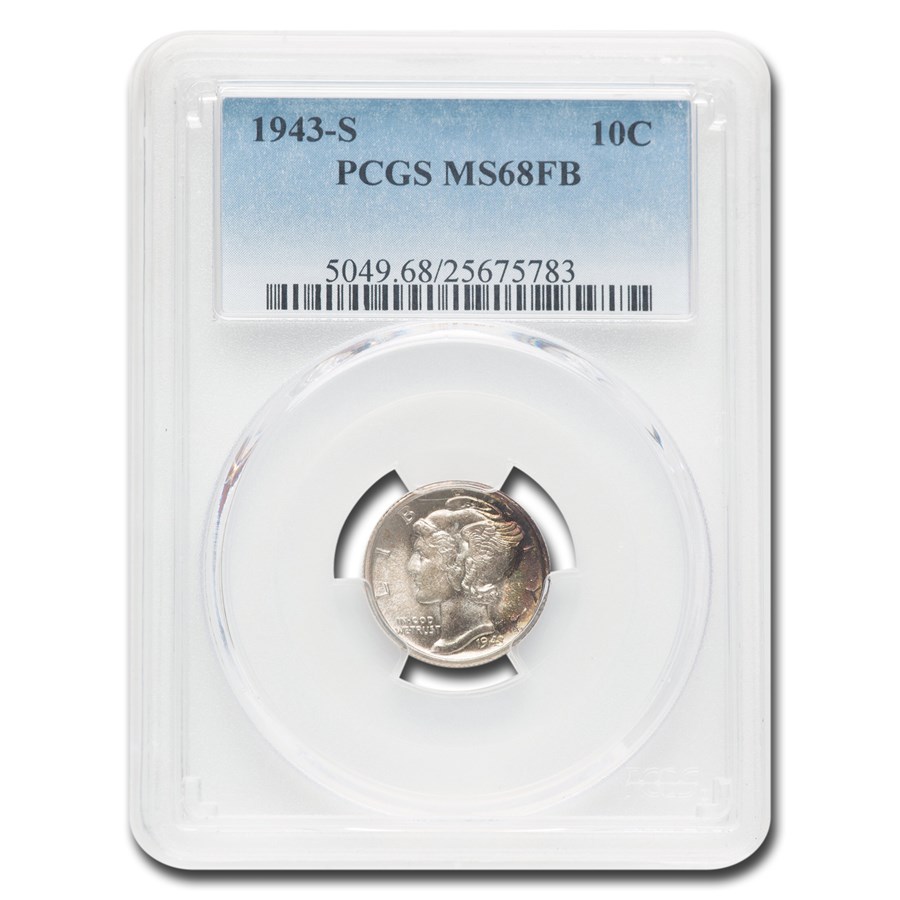 1943-S Mercury Dime MS-68 PCGS (FB)