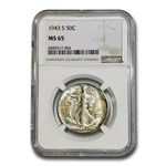 1943-S Walking Liberty Half Dollar MS-65 NGC