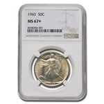 1943 Walking Liberty Half Dollar MS-67+ NGC