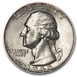 1943 Washington Quarter AU