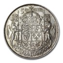 1944 Canada Silver 50 Cents George VI AU