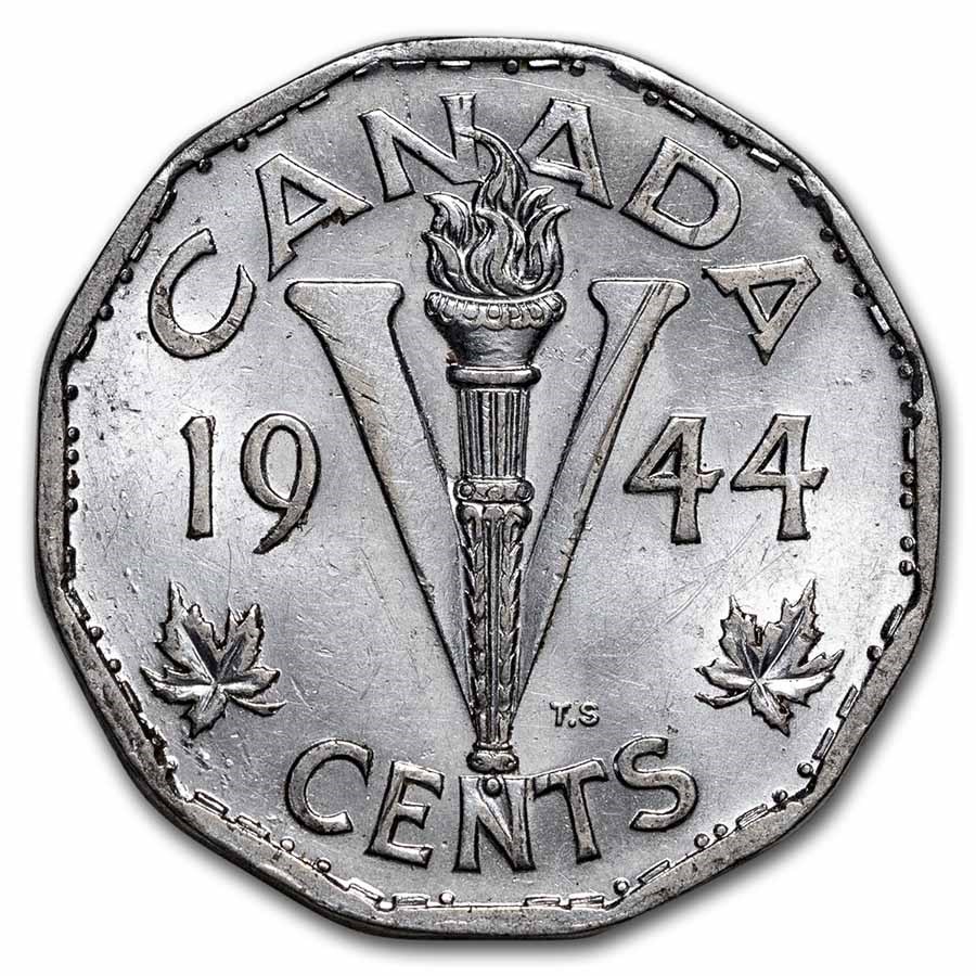 1944 Canada Steel "Victory" 5 Cents BU