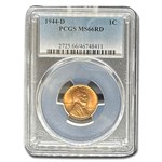 1944-D Lincoln Cent MS-66 PCGS (Red)