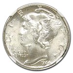 1944-D Mercury Dime MS-67+ NGC (FB)