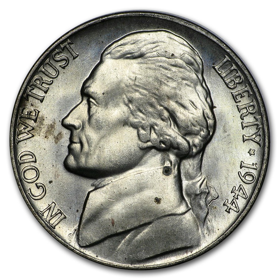 1944-D Silver Wartime Jefferson Nickel BU