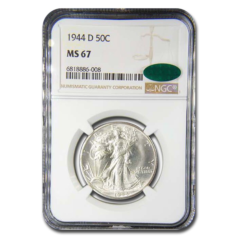 1944-D Walking Liberty Half Dollar MS-67 NGC CAC