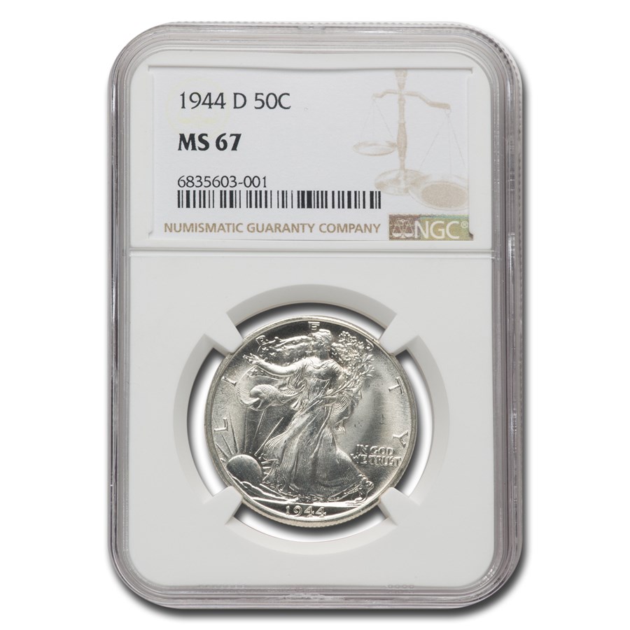 1944-D Walking Liberty Half Dollar MS-67 NGC