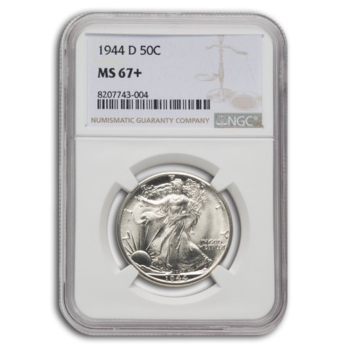 1944-D Walking Liberty Half Dollar MS-67+ NGC