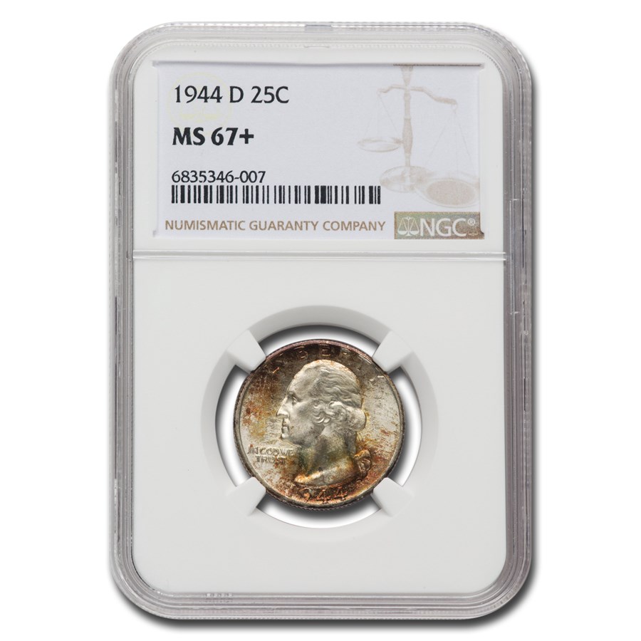 1944-D Washington Quarter MS-67+ NGC