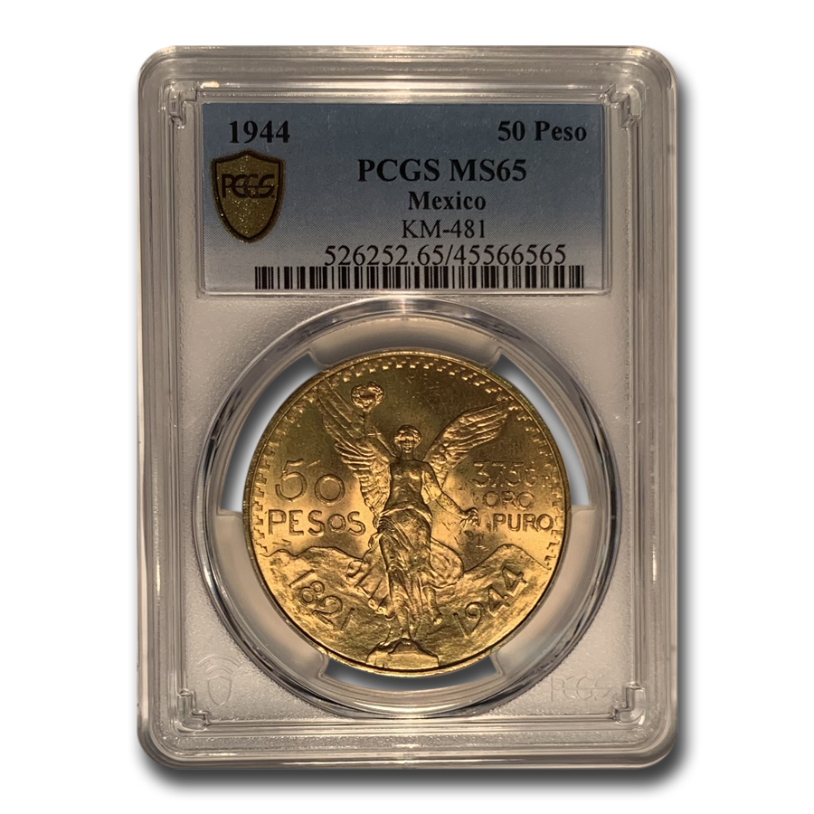 Buy 1944 Mexico Gold 50 Pesos MS-65 PCGS | APMEX