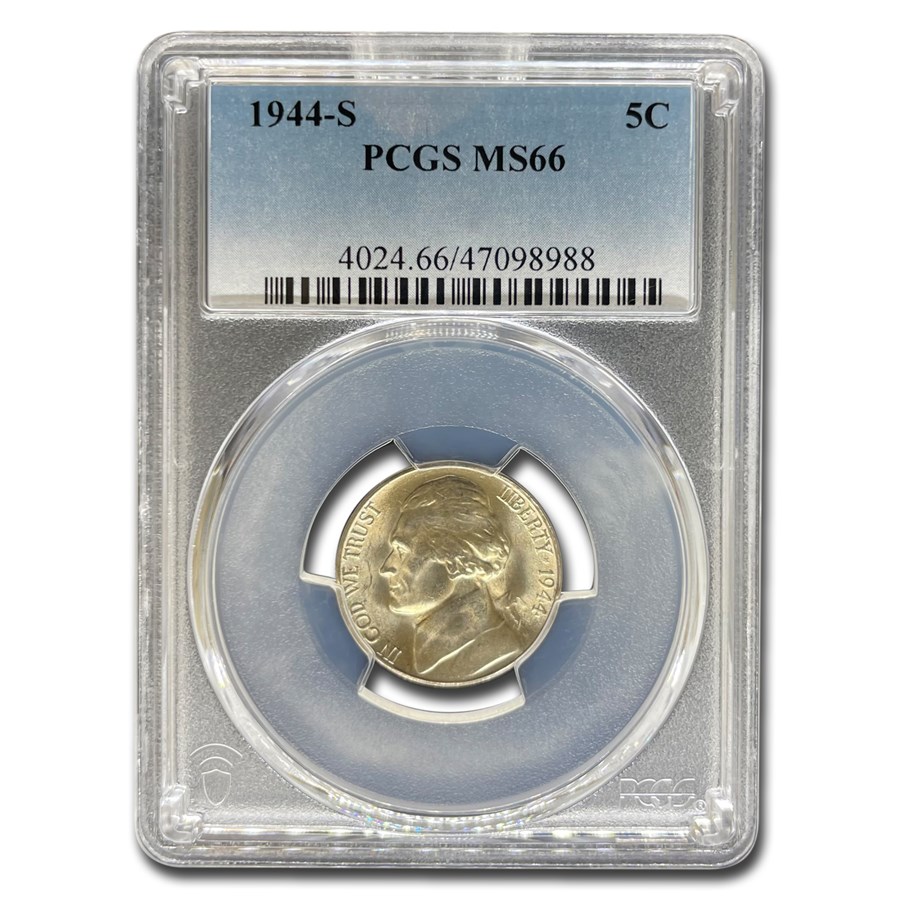 1944-S Jefferson Nickel MS-66 PCGS