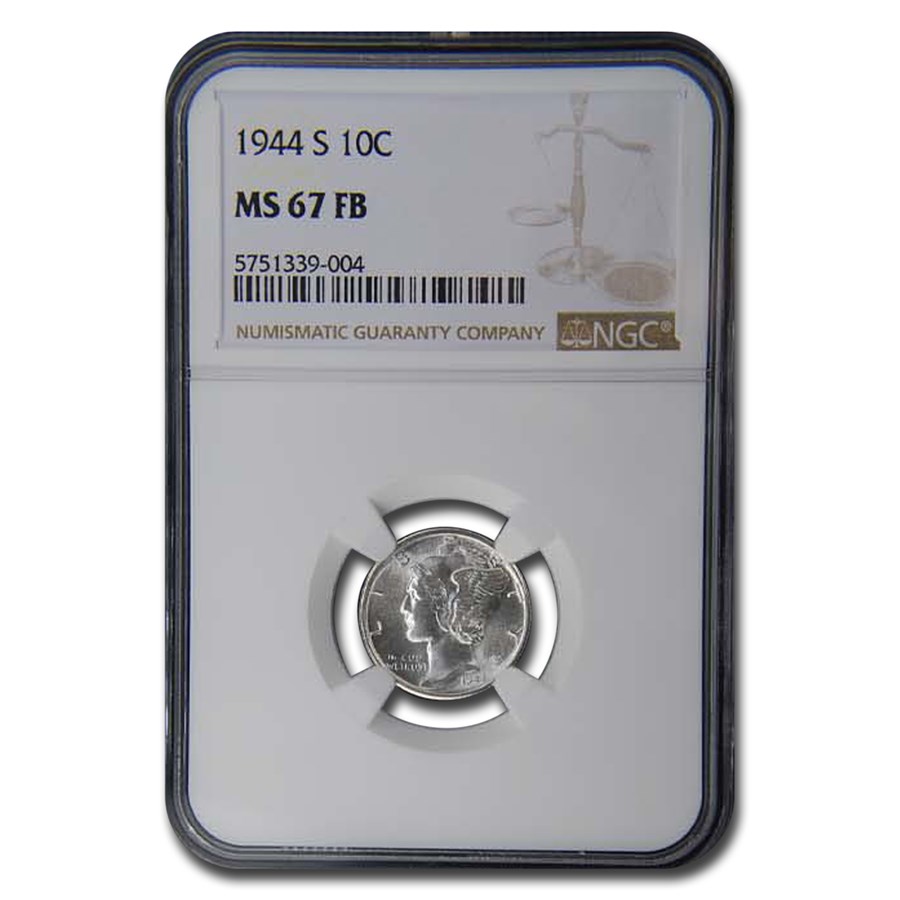 1944-S Mercury Dime MS-67 NGC (FB)