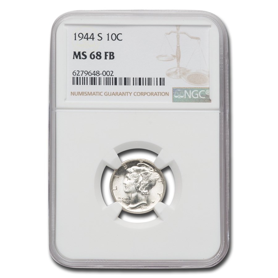 1944-S Mercury Dime MS-68 NGC (FB)