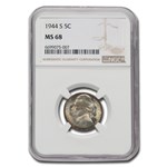 1944-S Silver Jefferson Nickel MS-68 NGC