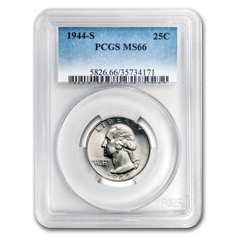 1944-S Washington Quarter MS-66 PCGS