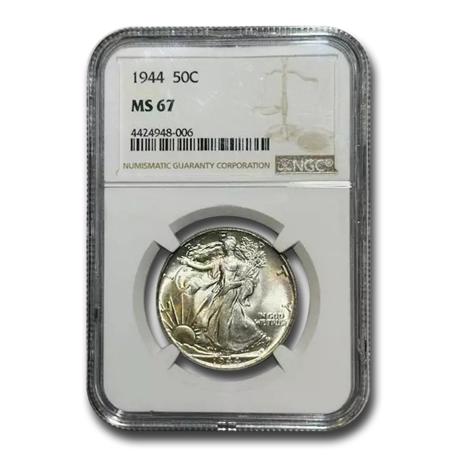 1944 Walking Liberty Half Dollar MS-67 NGC