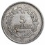 1945-1952 French Fourth Republic Aluminium 5 Francs Avg Circ