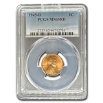 1945-D Lincoln Cent MS-65 PCGS (Red)