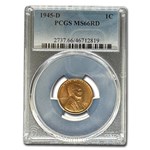 1945-D Lincoln Cent MS-66 PCGS (Red)