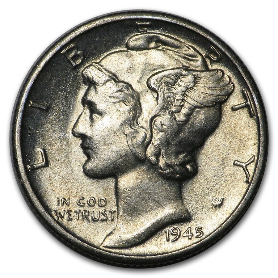 1945-D Mercury Dime BU