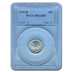 1945-D Mercury Dime MS-66 PCGS (FB)