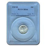 1945-D Mercury Dime MS-66 PCGS