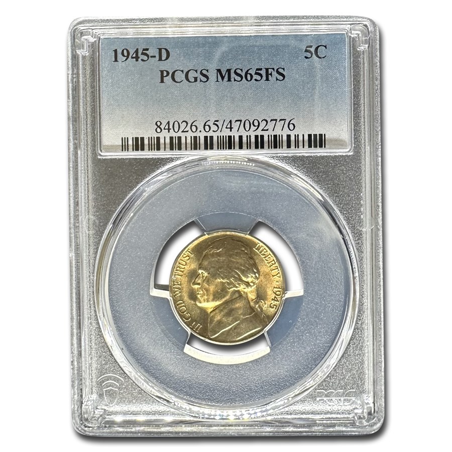 1945-D Silver Jefferson Nickel MS-65 PCGS (FS)