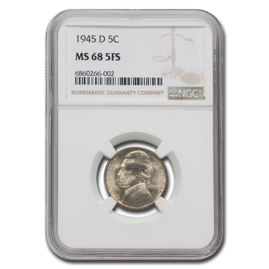 1945-D Silver Jefferson Nickel MS-68 NGC (FS)