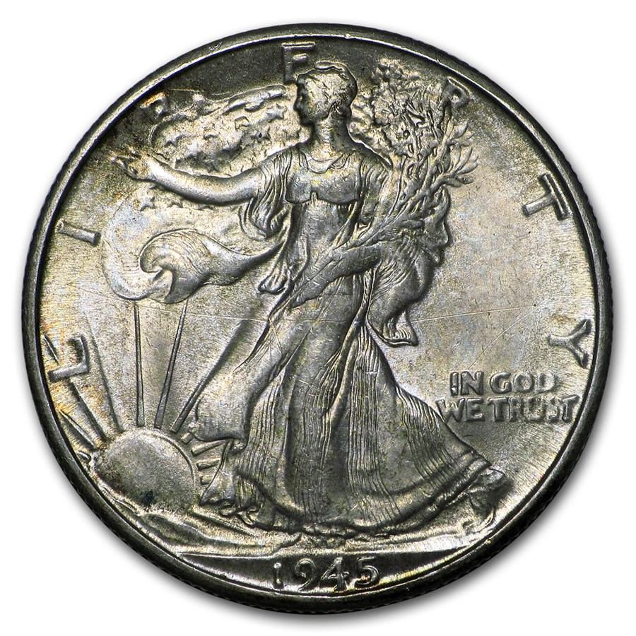 1945-D Walking Liberty Half Dollar BU