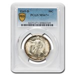 1945-D Walking Liberty Half Dollar MS-67+ PCGS