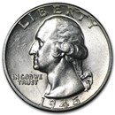 1945-D Washington Quarter AU