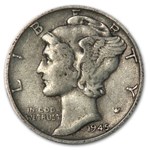 1945 Mercury Dime XF