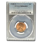 1945-S Lincoln Cent MS-66 PCGS (Red)