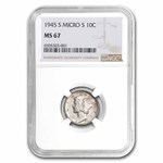 1945-S Mercury Dime MS-67 NGC (Micro S)