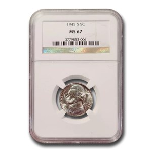 Buy 1945-S Silver Jefferson Nickel MS-67 NGC | APMEX