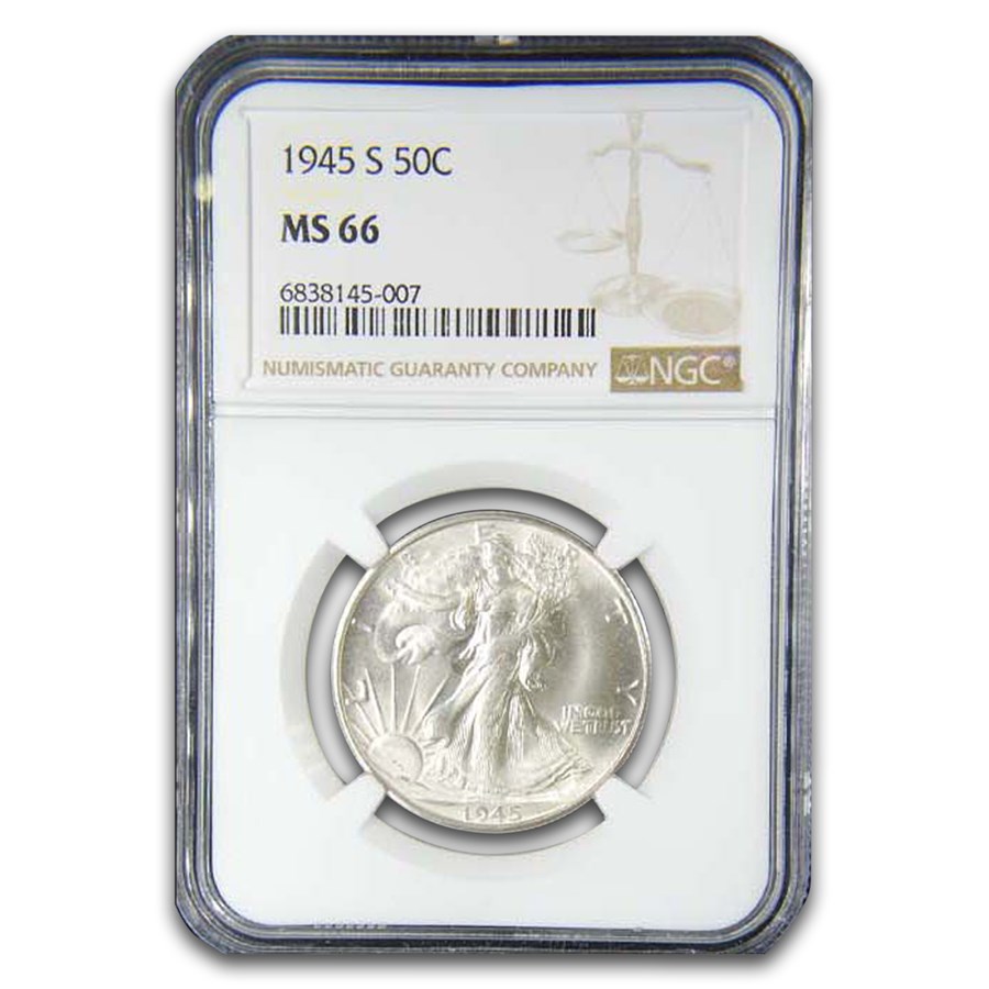 1945-S Walking Liberty Half Dollar MS-66 NGC