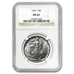 1945 Walking Liberty Half Dollar MS-64 NGC