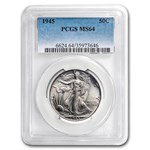 1945 Walking Liberty Half Dollar MS-64 PCGS