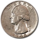 1945 Washington Quarter AU