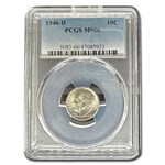 1946-D Roosevelt Dime MS-66 PCGS