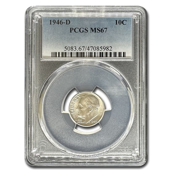 Buy 1946-D Roosevelt Dime MS-67 PCGS | APMEX