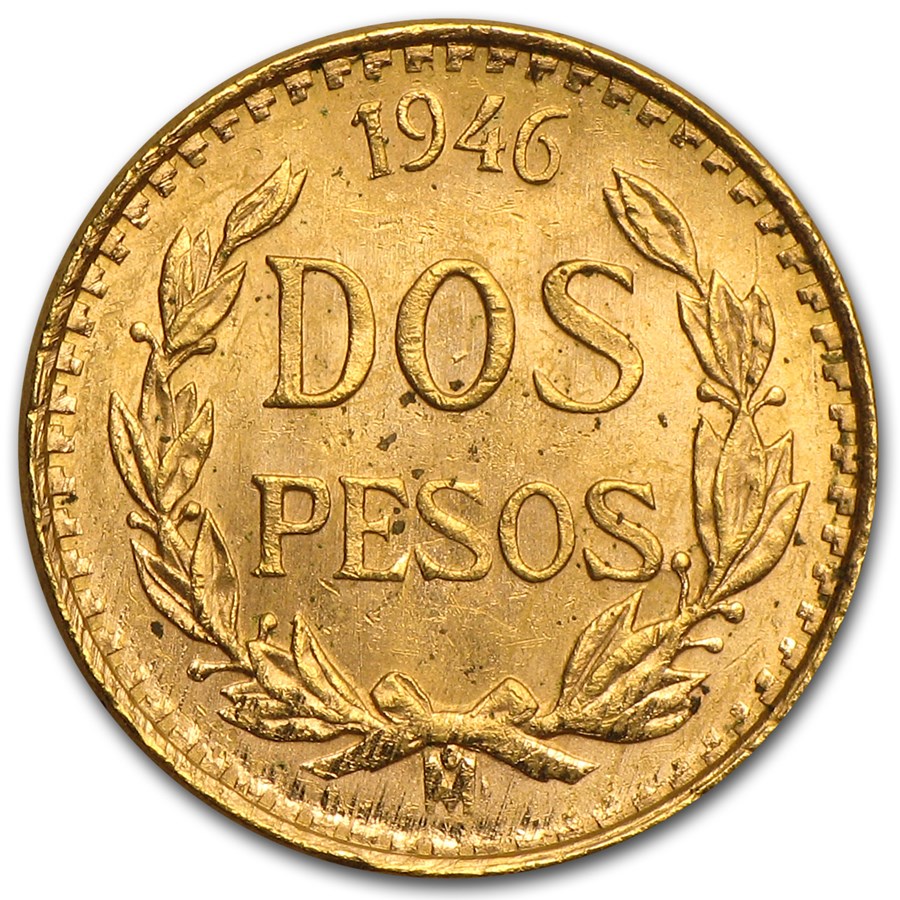 Buy 1946 Mexico Gold 2 Pesos XF/AU | APMEX